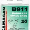 Kamasan B911 Barbless Spade End Hooks - 10