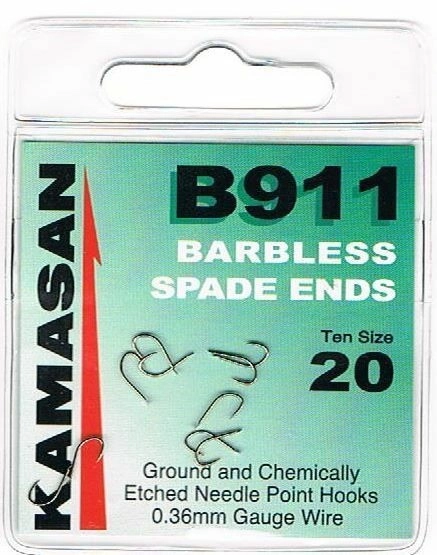 Kamasan B911 Barbless Spade End Hooks - 10