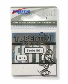 TUBERTINI Series 861 Barbless Eyed Hooks - 14