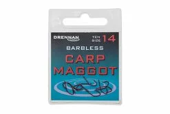 Drennan Carp Maggot Hooks - Barbless Size 12