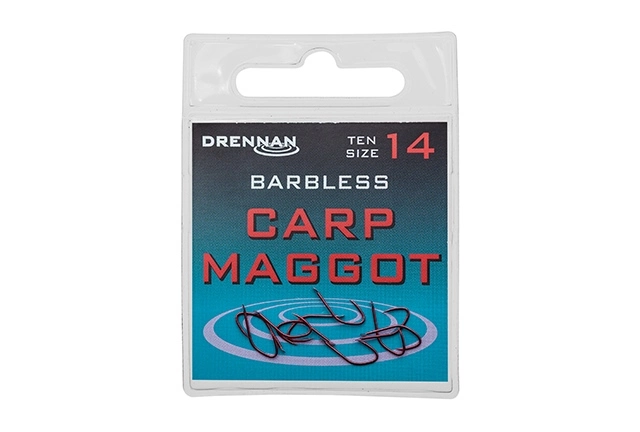 Drennan Carp Maggot Hooks - Barbless Size 12