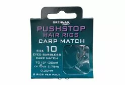 Drennan Pushstop Hair Rigs Carp Match - Size 10 To 6lb