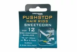 Drennan Pushstop Hair Rigs Sweetcorn - Size 8 To 8lb