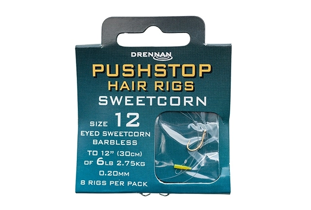 Drennan Pushstop Hair Rigs Sweetcorn - Size 8 To 8lb