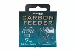 Drennan Carbon Feeder Hooks To Nylon - Size 10 To 7lb