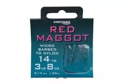 Drennan Red Maggot Hooks To Nylon - Size 14 To 3lb 8oz