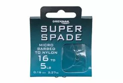 Drennan Super Spade Hooks To Nylon - Size 10 To 8lb