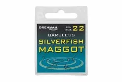 Drennan Barbless Silverfish Maggot Hooks - Size 14