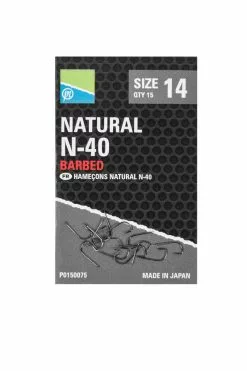 PRESTON INNOVATIONS Natural N-40 Hooks - Size 12