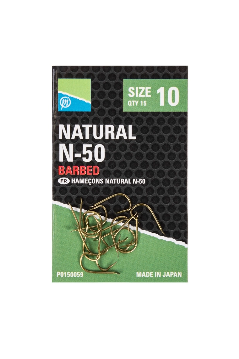PRESTON INNOVATIONS Natural N-50 Hooks - Size 10