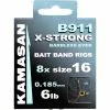 Kamasan B911 X-Strong Barbless Bait Band Rigs - Size 12 - 8Lb