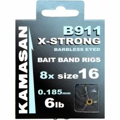 Kamasan B911 X-Strong Barbless Bait Band Rigs - Size 12 - 8Lb