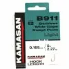 Kamasan B911 Heavy Hooks To Nylon - Size 12 Barbless