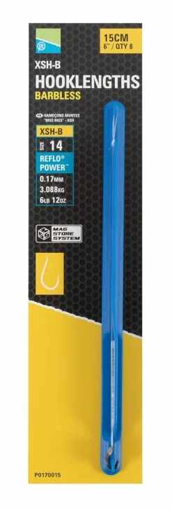 PRESTON INNOVATIONS XSH-B Mag Store Spade End Hooklengths - 15cm/6" - Size 10