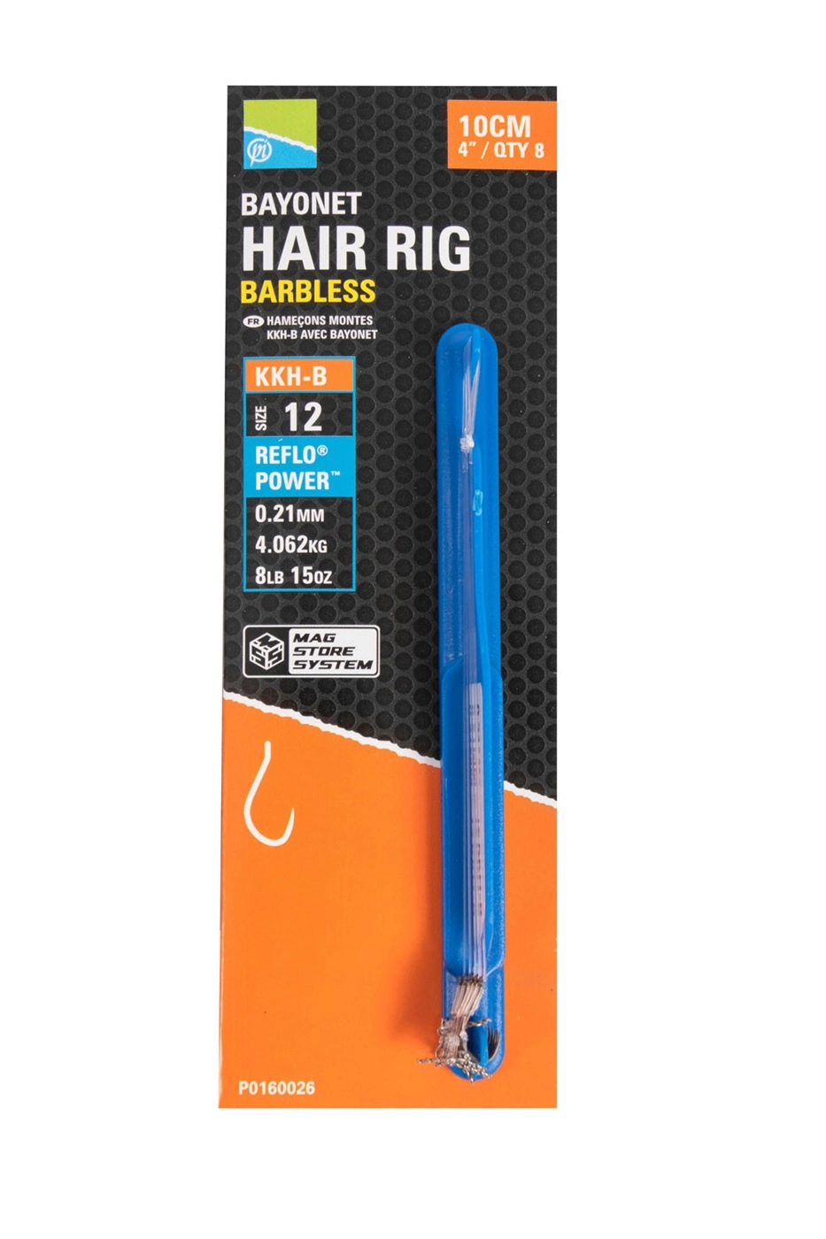 PRESTON INNOVATIONS KKH-B Bayonet Hair Rigs - 4"/10cm - Size 10