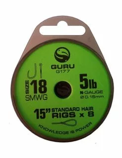 Guru SMWG Standard Hair Rig 15" - Size 10 (0.19mm)