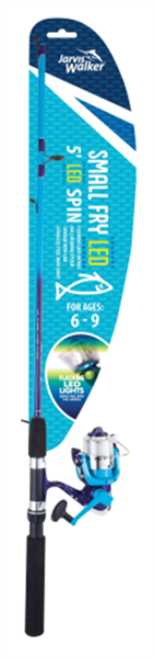 Jarvis Walker Small Fry 5ft LED Spin Combo - Blue/Purple