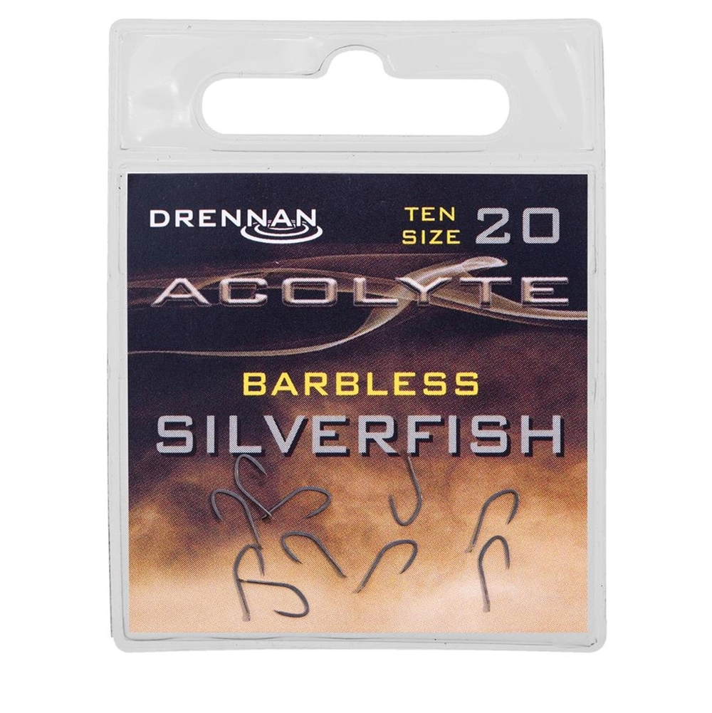 Drennan Acolyte Silverfish Barbless Hooks - Size 14 - Image 3