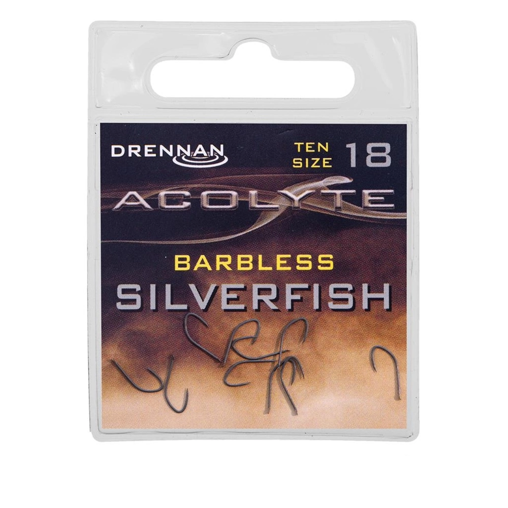 Drennan Acolyte Silverfish Barbless Hooks - Size 14 - Image 5