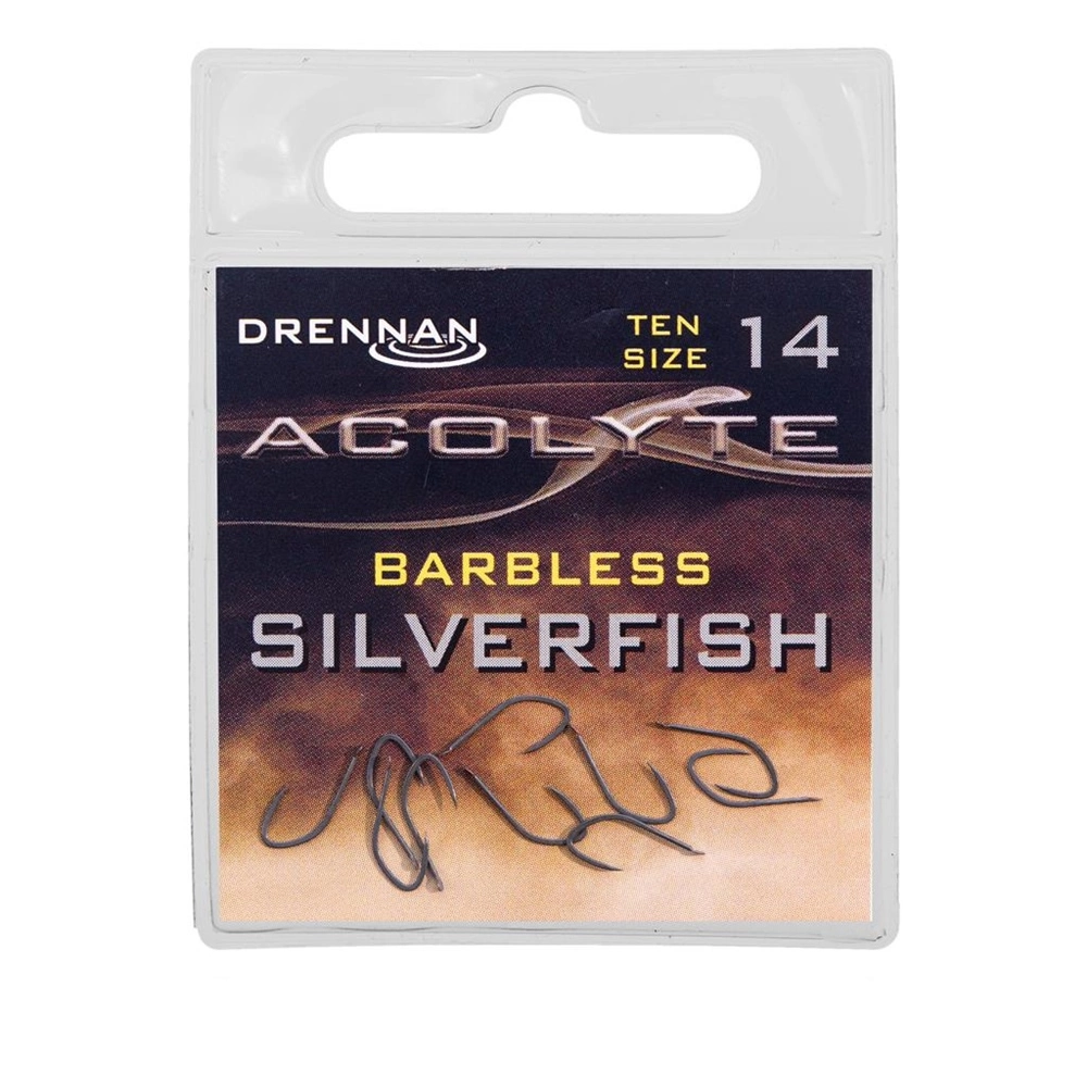 Drennan Acolyte Silverfish Barbless Hooks - Size 14 - Image 7