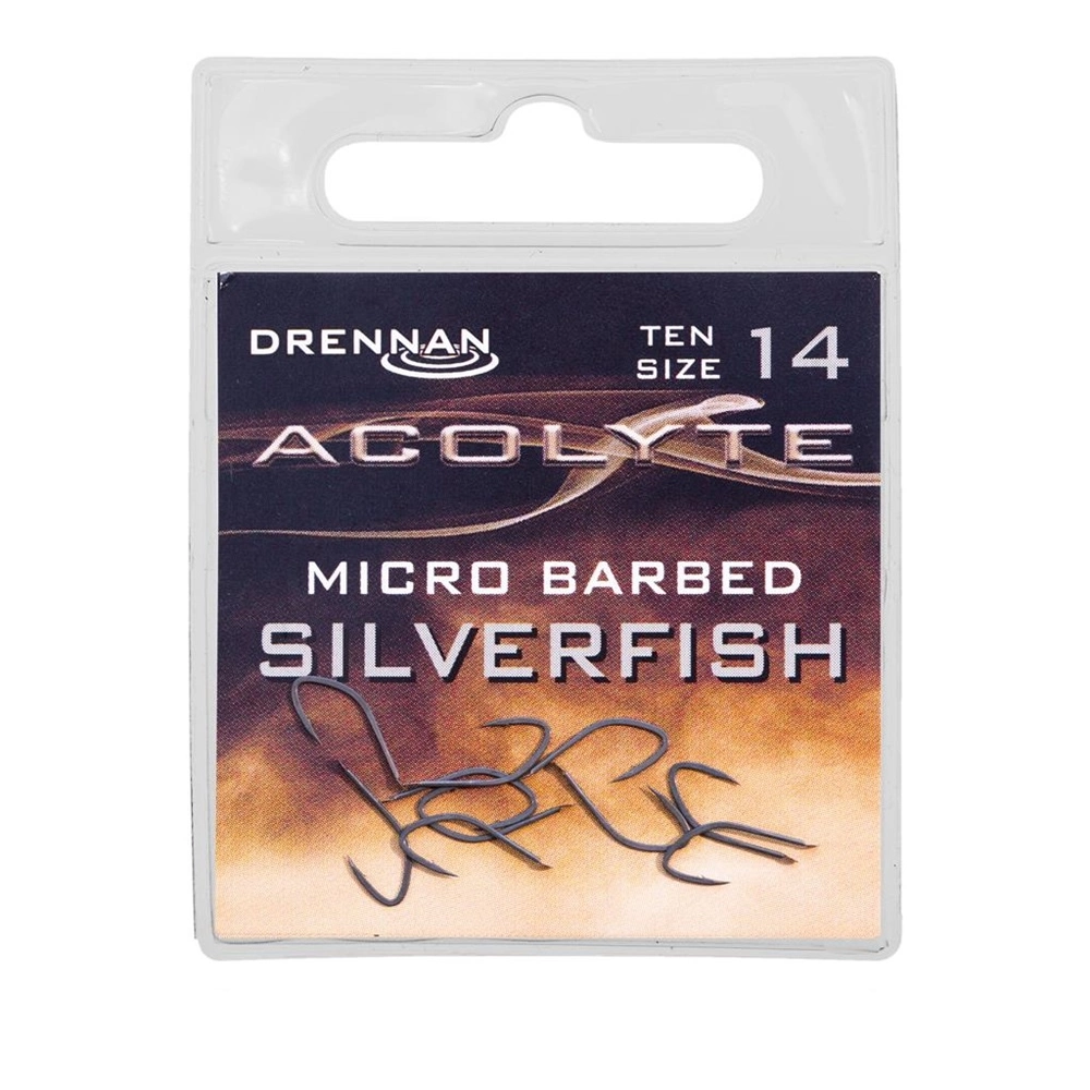 Drennan Acolyte Silverfish Barbed Hooks - Size 14 - Image 3