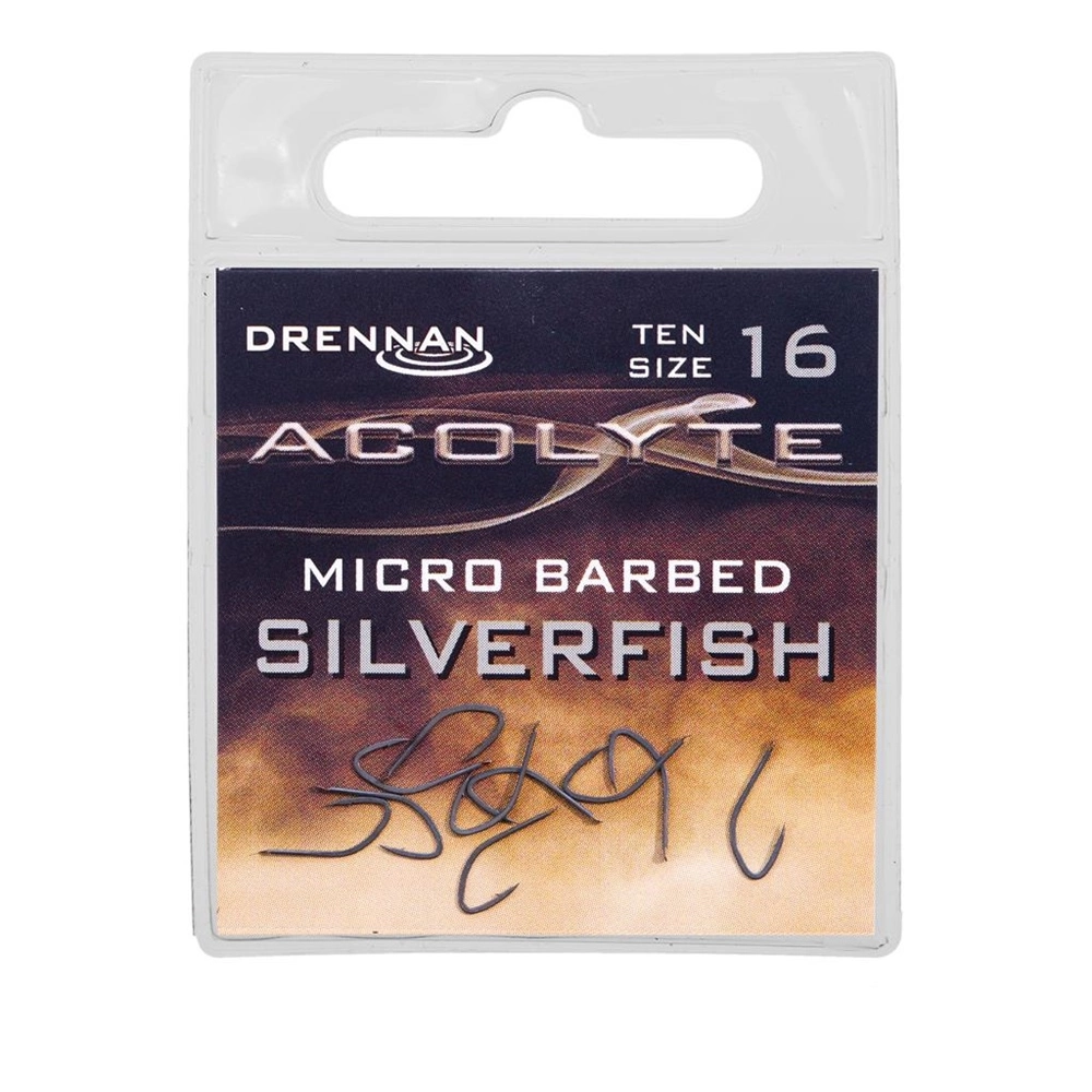 Drennan Acolyte Silverfish Barbed Hooks - Size 14 - Image 5