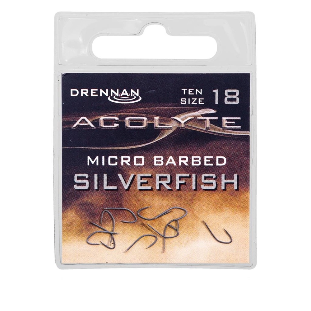 Drennan Acolyte Silverfish Barbed Hooks - Size 14 - Image 6