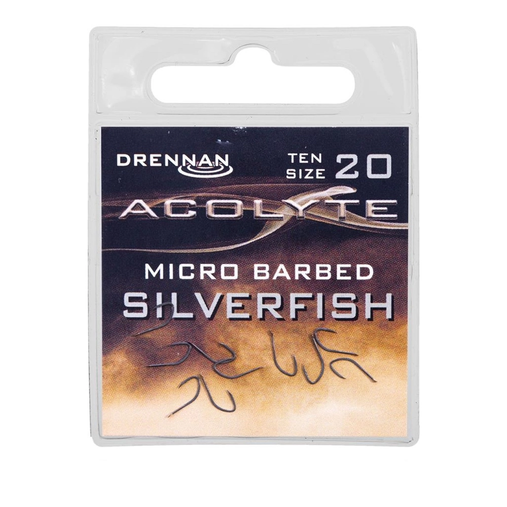 Drennan Acolyte Silverfish Barbed Hooks - Size 14 - Image 7