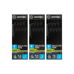 Matrix MXC-3 Boilie Pin Rigs Barbless 4" - Size 16 0.165mm
