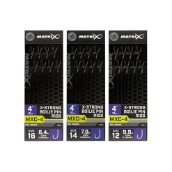 Matrix MXC-4 X-Strong Boilie Pin Rigs Barbless - Size 14 0.20mm